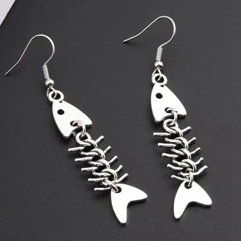 fashion-handmade-simple-design-antique-silver-color-fish-bone-earrings-851