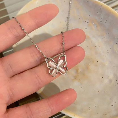 new-design-bow-pink-zircon-cross-pendant-necklace-4743